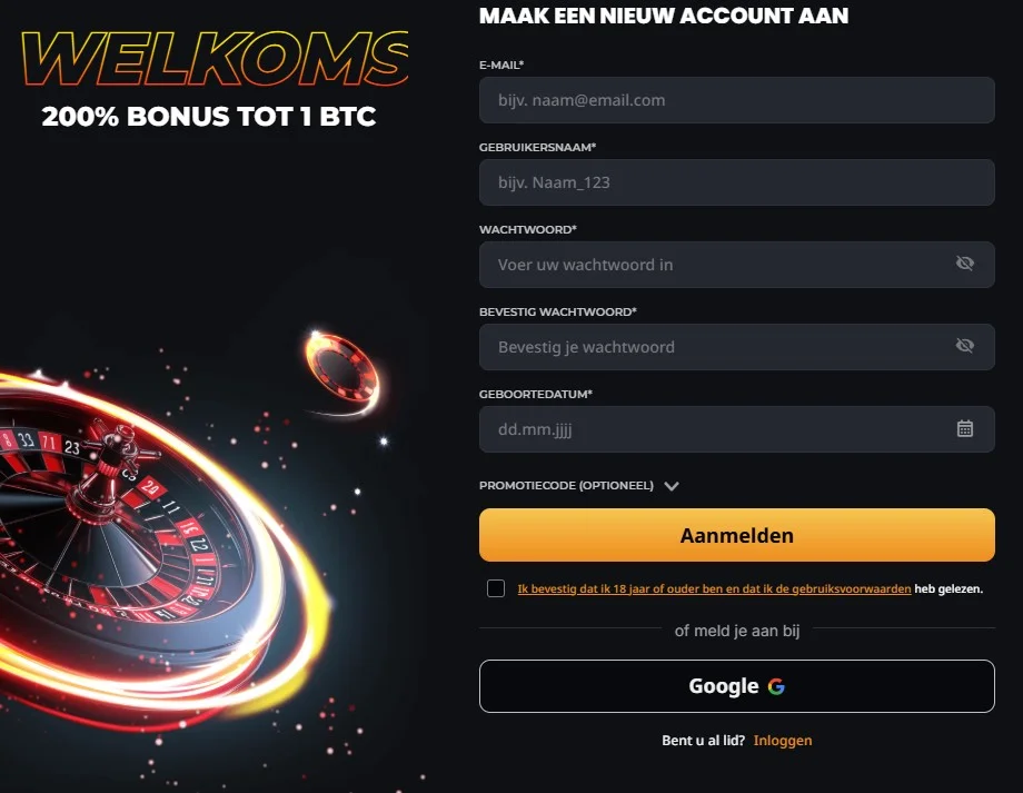 Instant Casino Registratie en KYC